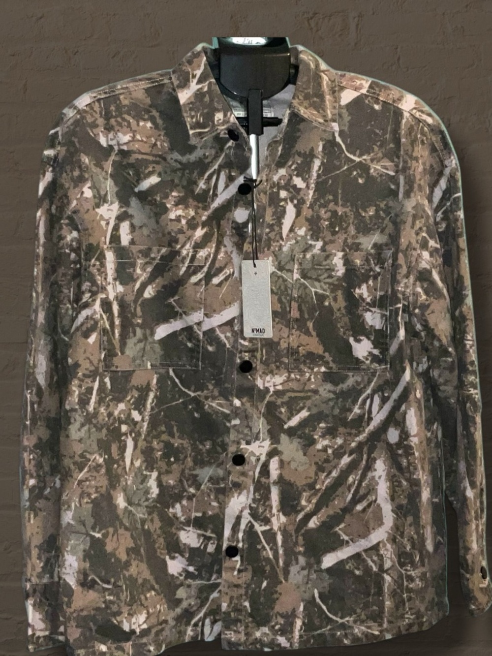 Huff Tree Camo Canvas Shirt Jacket. LARGE.Gray.NOMAD by Craft & Flow.Men’s L.NWT